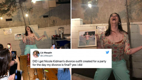 Woman Celebrates Her Divorce By Recreating Nicole Kidman S Iconic Outfit