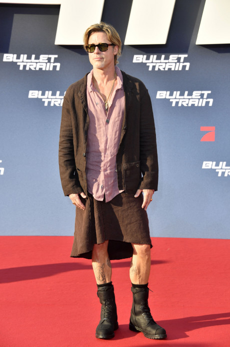 The Depressing Reason Brad Pitt Wore A Skirt To The Bullet Train Celebritytalker
