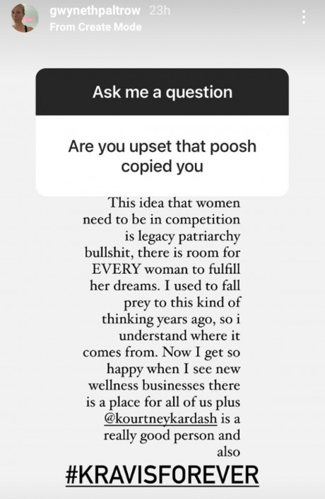Gwyneth Paltrow Finally Responds To Accusation Kourtney Kardashian Copied Goop I Understand Where It Comes Celebritytalker