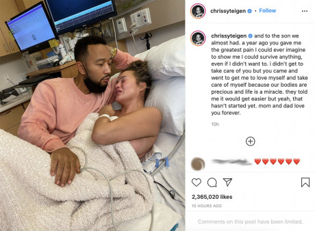 Chrissy Teigen Shares Heartbreaking Pregnancy Loss Anniversary Post Remembering The Son We Almost Celebritytalker